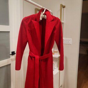 New red wool coat